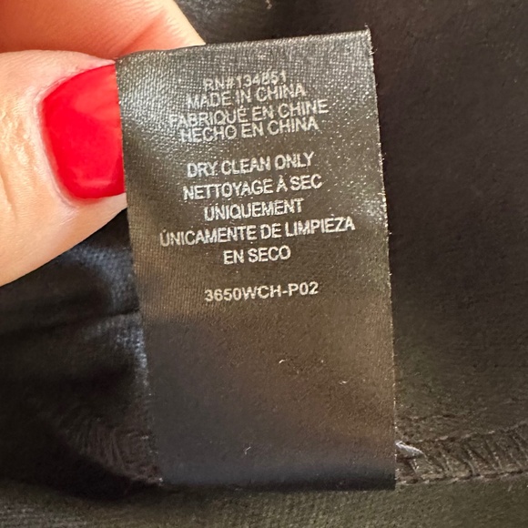 WAYF Camille Faux Leather Skirt in Navy - Picture 8 of 10